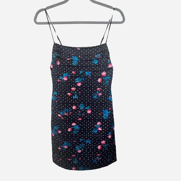 For Love & Lemons Posey Mini Dress Black Roses NWT with gloves - Picture 2 of 7